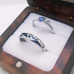 Alianças de Namoro Geek Amor de Saturno Prata 925