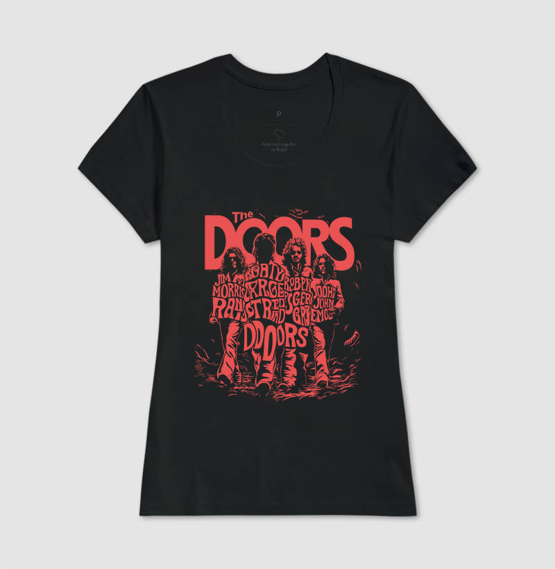 THE DOORS バンドTシャツ Camiseta The Doors Rock Vintage – Socialnerd GeekWear - Vista seu