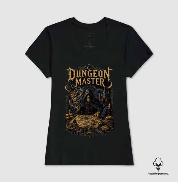 Camiseta RPG Dungeon Master Architect Of Worlds Algodão Peruano