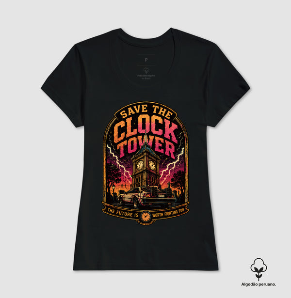 Camiseta Save The Clock Tower Algodão Peruano