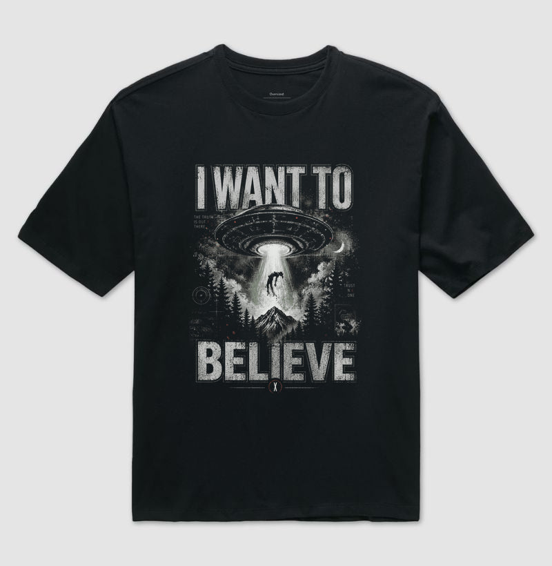 Camiseta X Files I Want To Believe Oversized