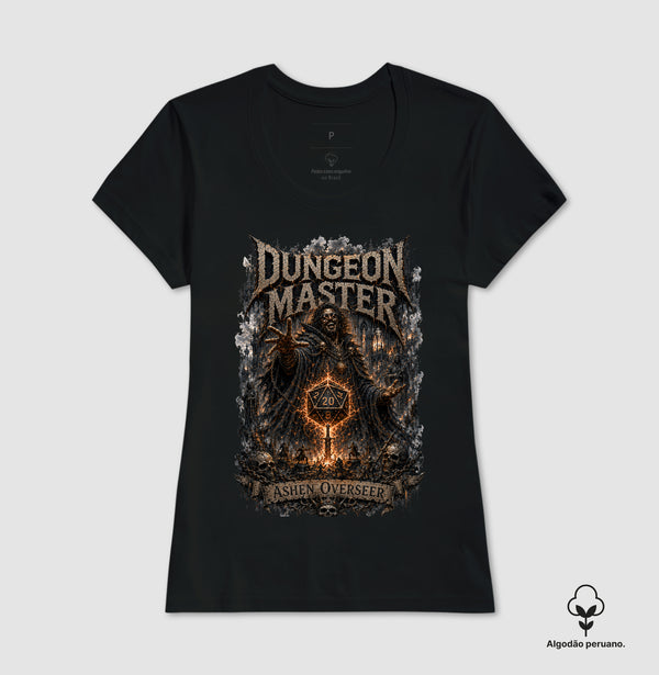 Camiseta RPG Dungeon Master Ashen Overseer Algodão Peruano