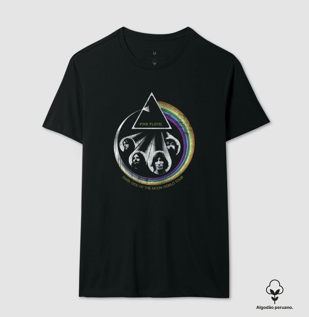 Camiseta Pink Floyd Dark Side of the Moon Algodão Peruano
