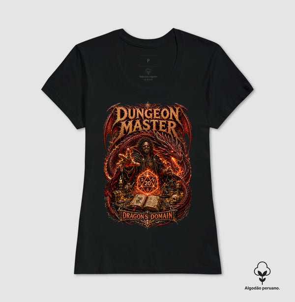 Camiseta RPG Dungeon Master Dragon´s Domain Algodão Peruano