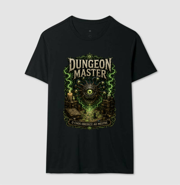 Camiseta RPG Dungeon Master O Caos Obedece Ao Mestre