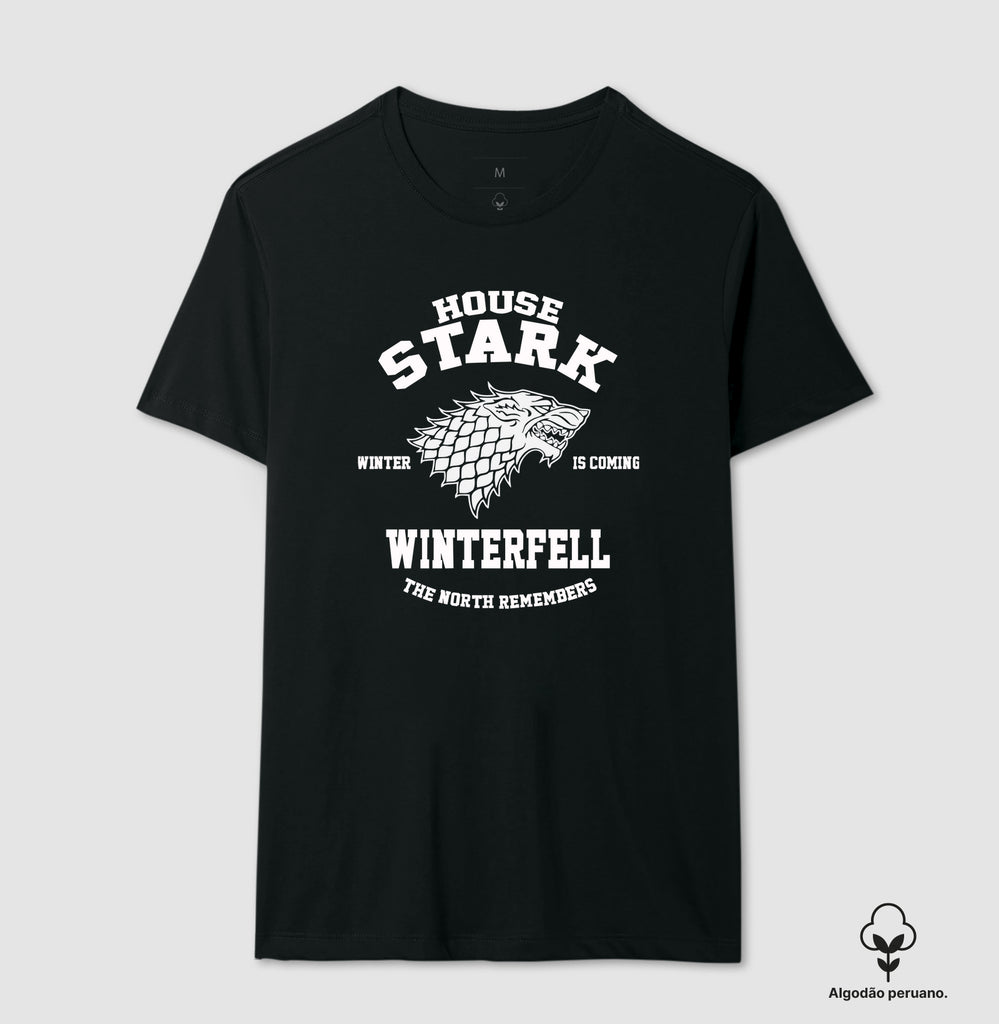Camiseta Game of Thrones House Stark Algodão Peruano