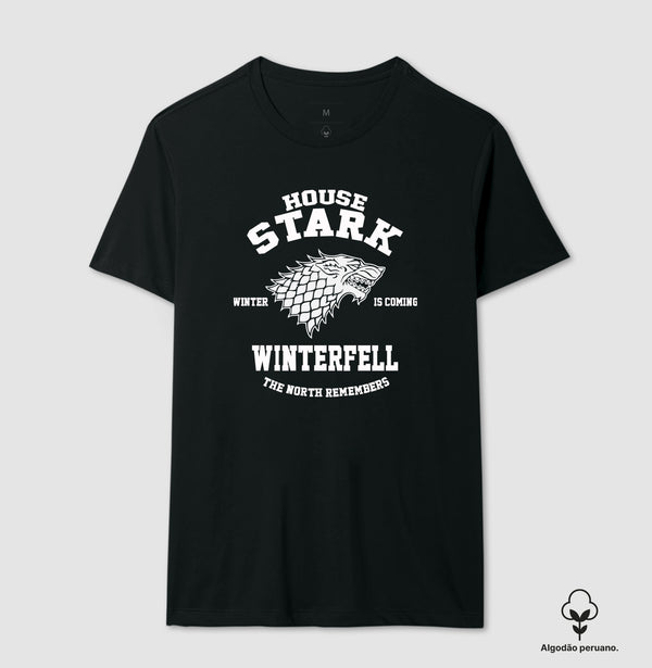 Camiseta Game of Thrones House Stark Algodão Peruano