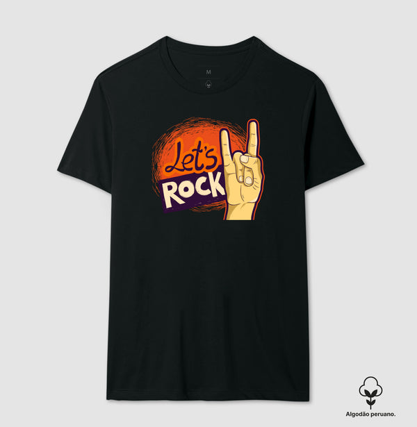 Camiseta Let´s Rock Algodão Peruano