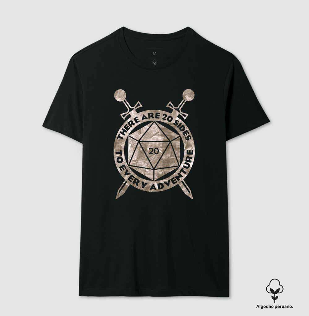 Camiseta RPG 20 sides to every adventure Premium