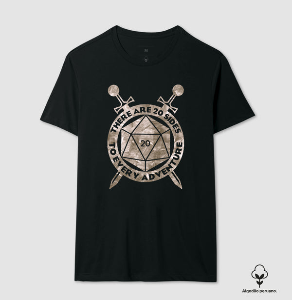 Camiseta RPG 20 sides to every adventure Premium