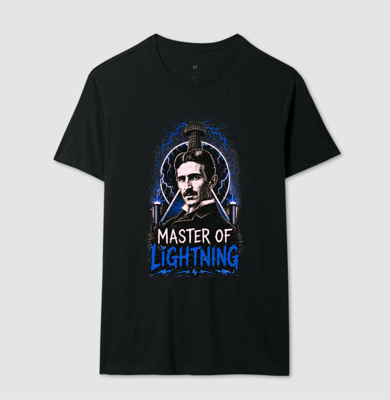 Camiseta Ciência Master Of Lightning Nikola Tesla