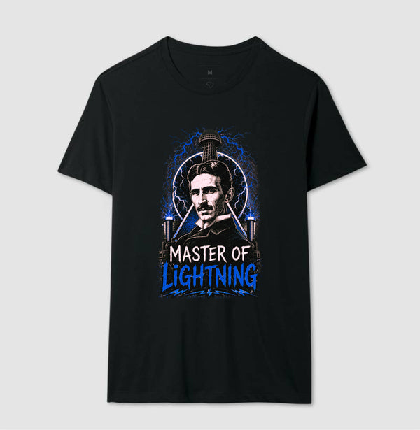 Camiseta Ciência Master Of Lightning Nikola Tesla