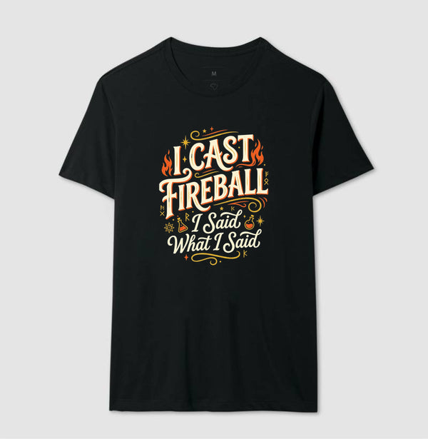 Camiseta RPG Mago I Cast Fireball