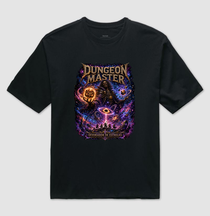 Camiseta RPG Dungeon Master Devorador De Estrelas Oversized