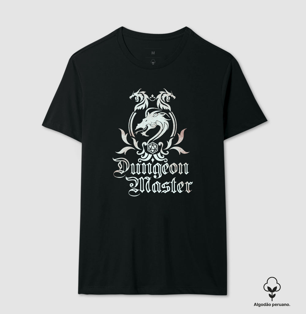 Camiseta RPG Dungeon Master Rei dos Dragões Algodão Peruano