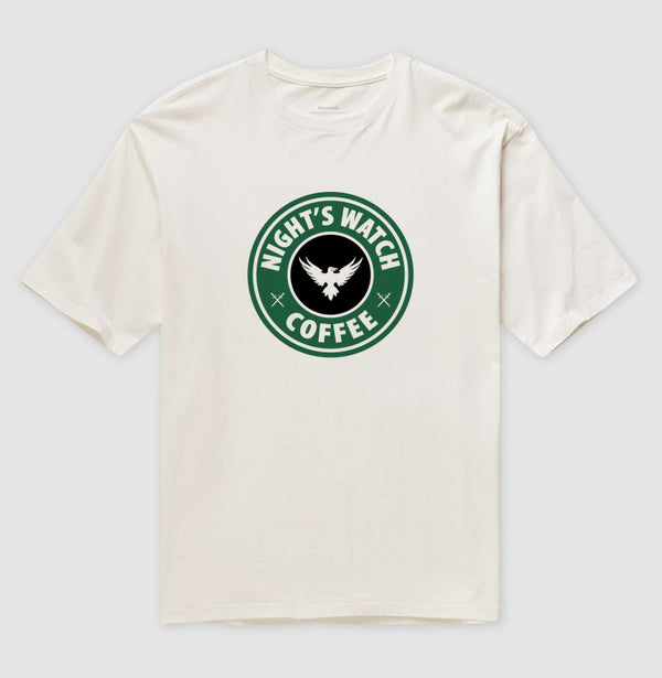 Camiseta Game of Thrones Night Watch Coffee Oversized