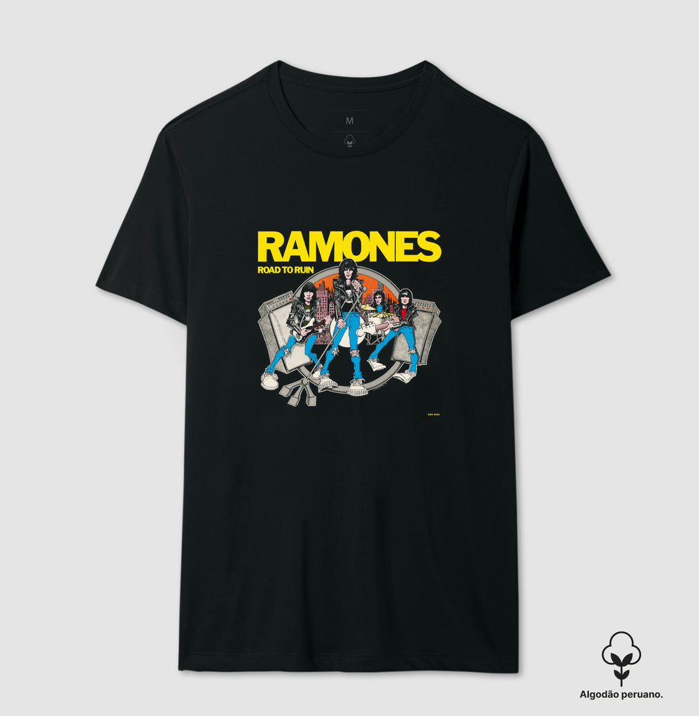Camiseta Ramones Road to Ruin Algodão Peruano