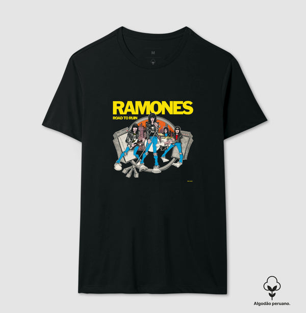Camiseta Ramones Road to Ruin Algodão Peruano