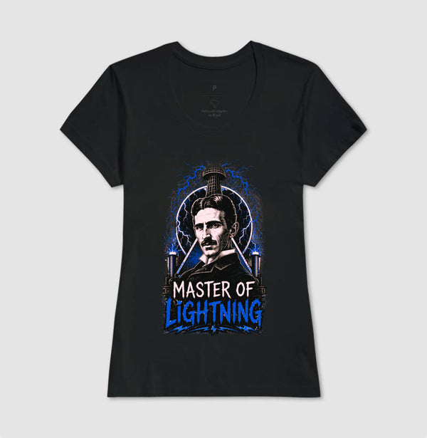 Camiseta Ciência Master Of Lightning Nikola Tesla