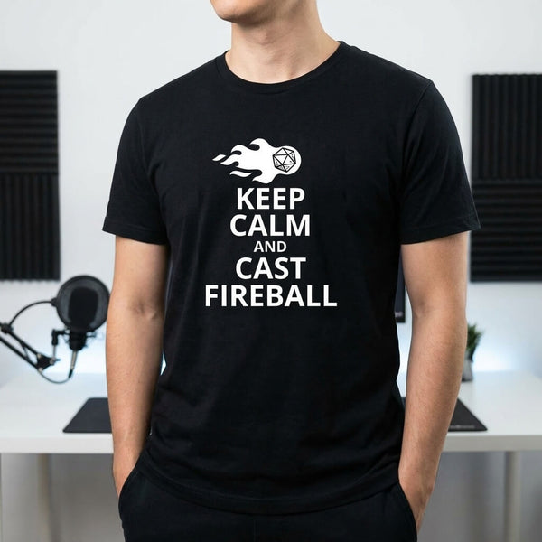 Camiseta RPG Keep Calm And Cast Fireball