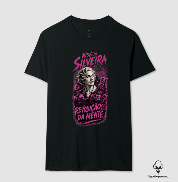 Camiseta Revolução da Mente Nise da Silveira Algodão Peruano