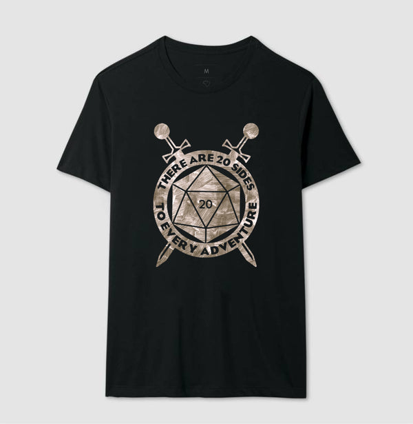 Camiseta RPG 20 Sides To Every Adventure