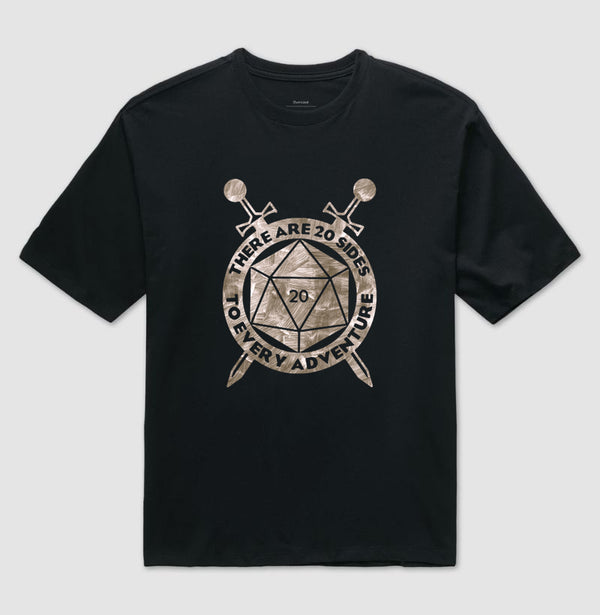 Camiseta RPG 20 sides to every adventure Oversized