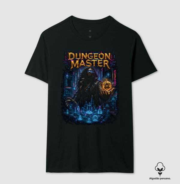 Camiseta RPG Dungeon Master 2077 Algodão Peruano