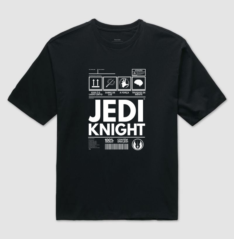 Camiseta Jedi Knight Oversized Coleção Rótulos #1