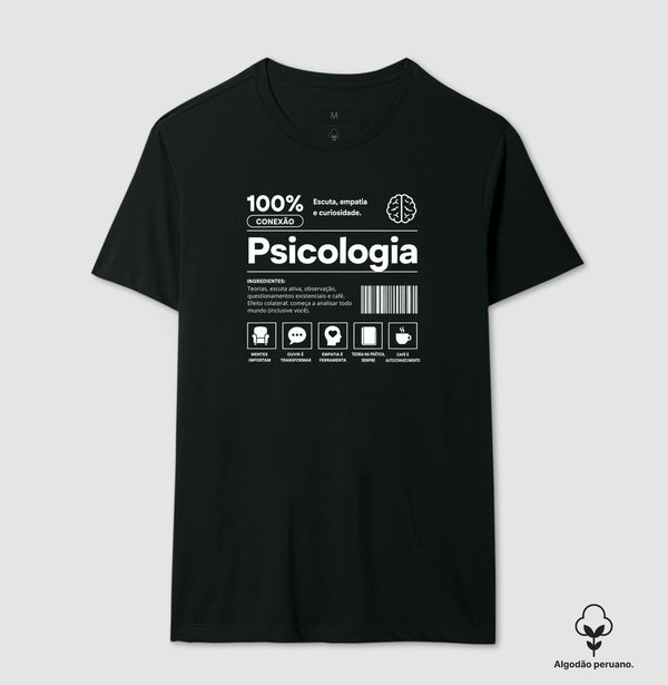 Camiseta Psicologia 100% Conexão Algodão Peruano
