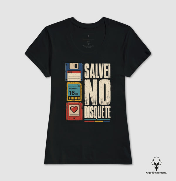 Camiseta Salvei No Disquette Algodão Peruano