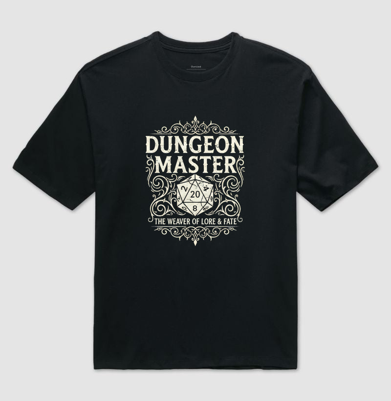 Camiseta RPG Oversized Dungeon Master The Weaver Of Lore And Fate