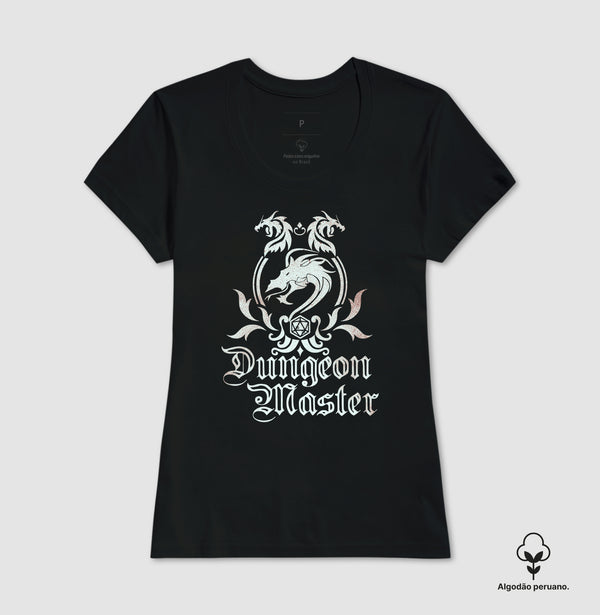 Camiseta RPG Dungeon Master Rei dos Dragões Algodão Peruano