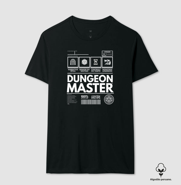Camiseta RPG Dungeon Master Premium Coleção Rótulos