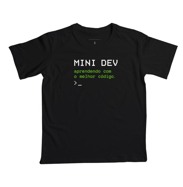 Camiseta Infantil Mini Dev Aprendendo Com o Melhor
