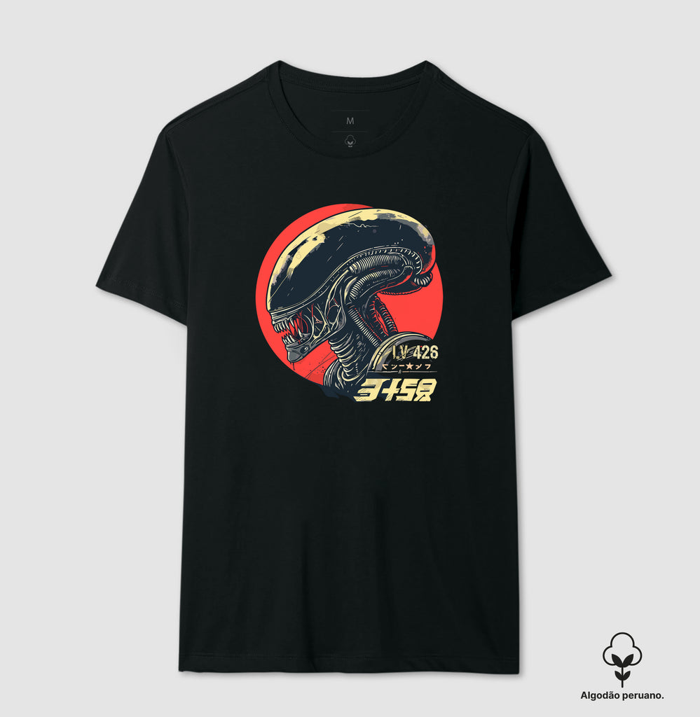 Camiseta Alien 426 Coleção Horror Espacial Algodão Peruano