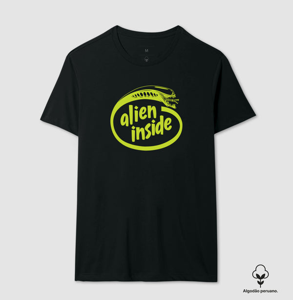 Camiseta Alien Inside Algodão Peruano