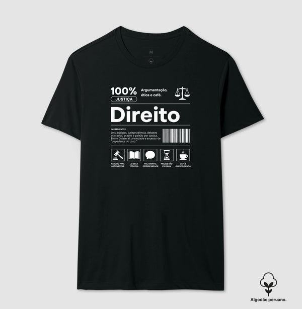Camiseta Direito 100% Justiça Algodão Peruano