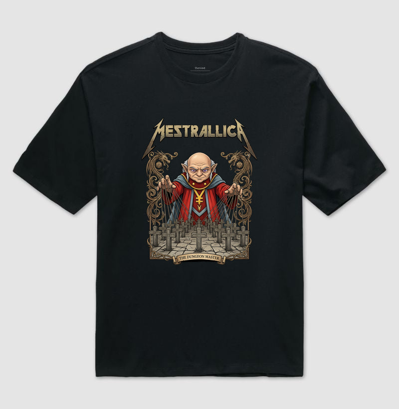 Camiseta RPG Dungeon Master Mestrallica Oversized