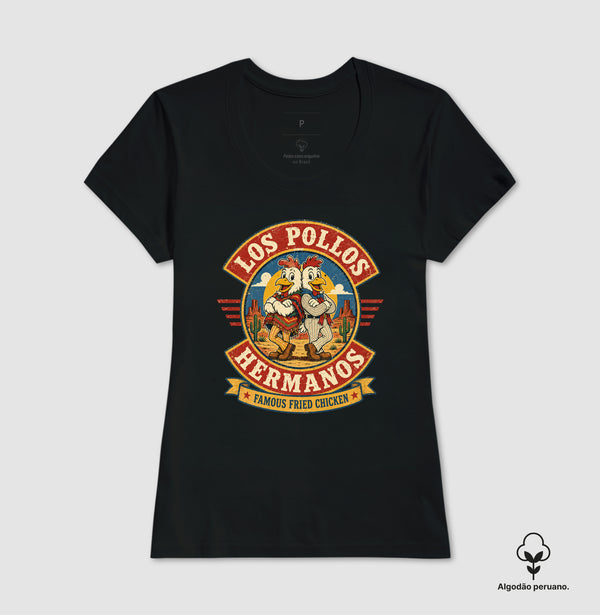 Camiseta Los Pollos Hermanos Famous Fried Chicken Algodão Peruano
