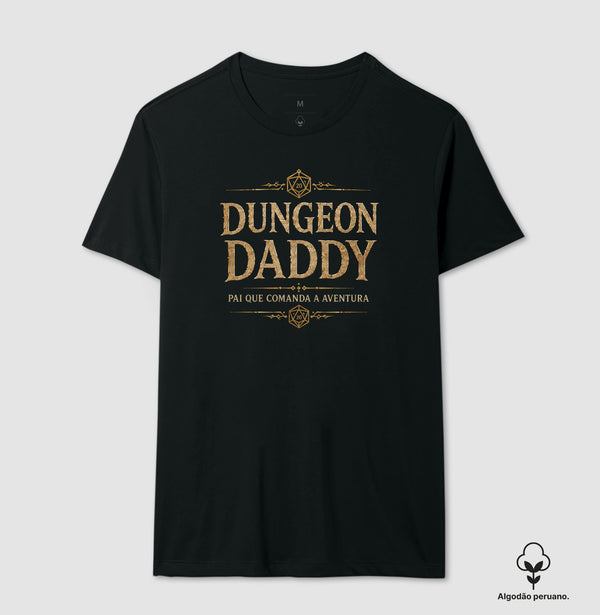 Camiseta RPG Dungeon Daddy Pai Que Comanda Algodão Peruano