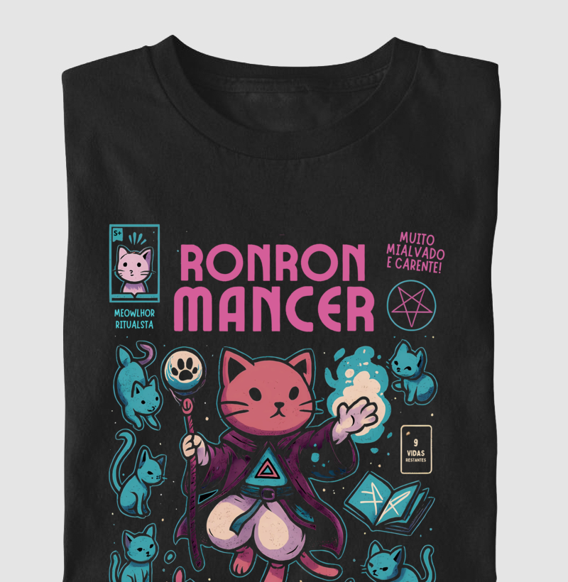 Camiseta RonronMancer Mialvado e Carente 100% Algodão