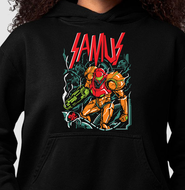Moletom Retrô Gamer SAMUS Impressão HD DTG