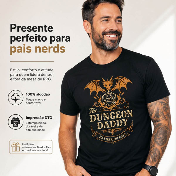 Camiseta RPG Dungeon Daddy Father Of Fate